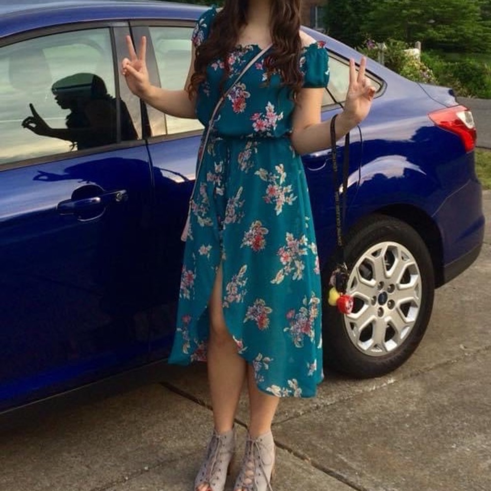 Bebop Blue Floral Romper - Picture 8 of 8